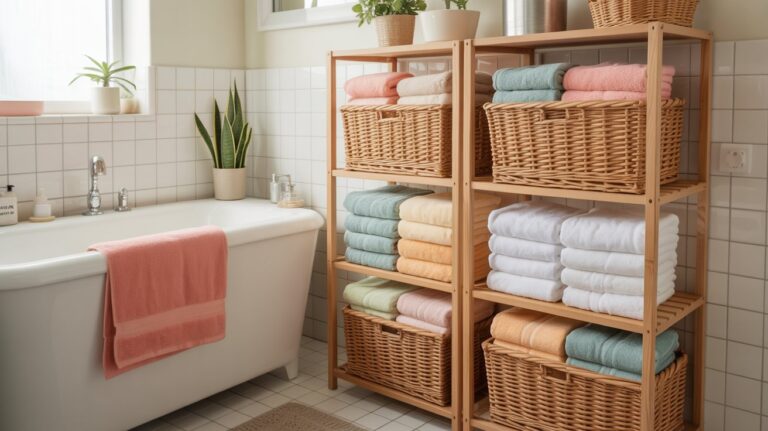 16 Clever Ways to Store Towels and Keep Your Bathroom Organized
