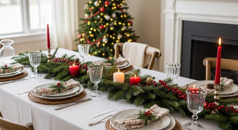 15 Cozy Christmas Dinner Table Décor