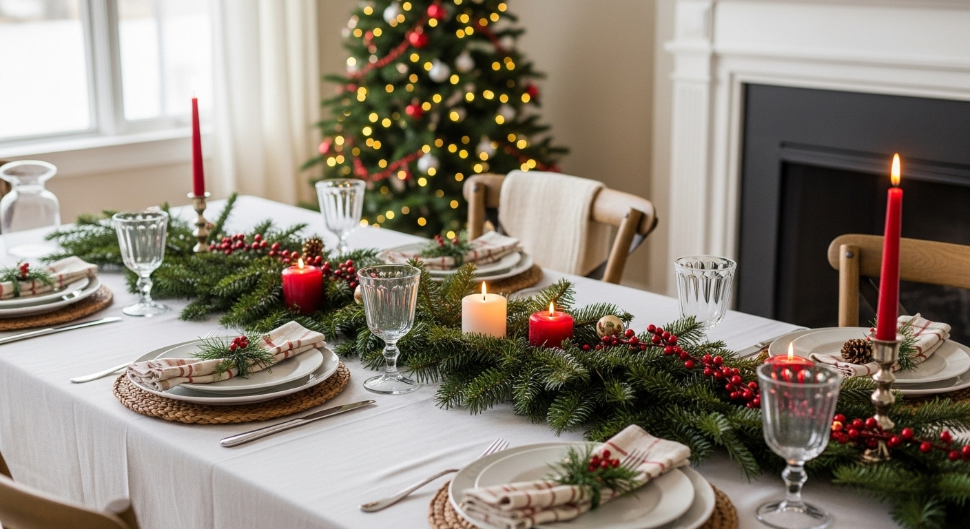 15 Cozy Christmas Dinner Table Décor