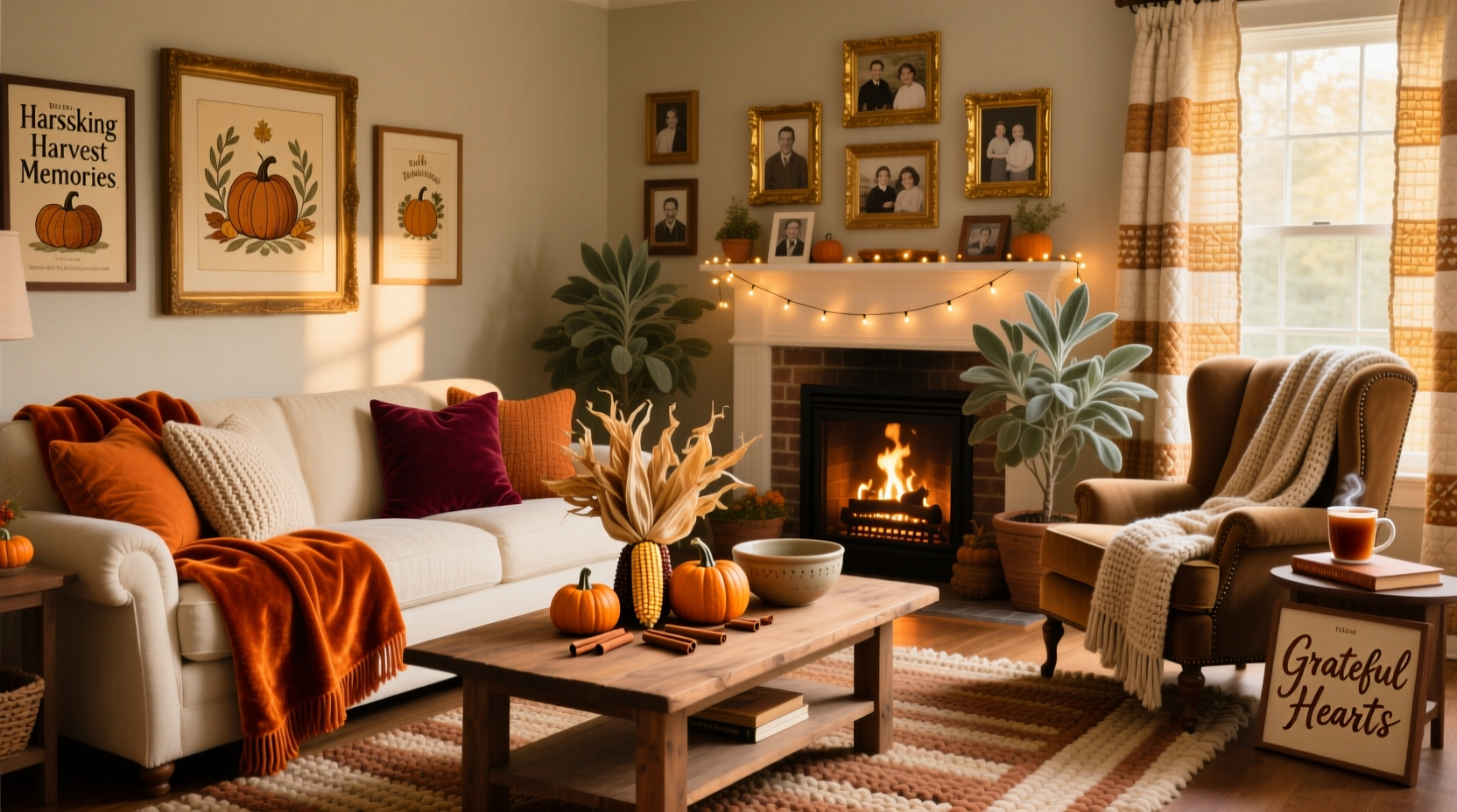 17 Cozy Thanksgiving Living Room Décor Ideas