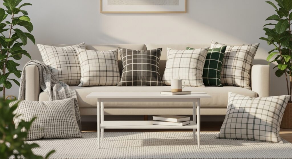 Refresh with Plaid Pillows Ideas